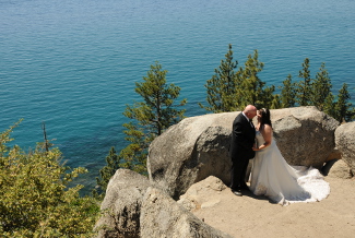 Married couple after ceremony at Logan Shoals Vista Point