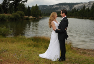 Couple and Lake Baron at Tahoe Paradise Park