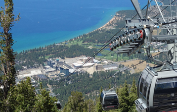 Aerial view of downtown Lake Tahoe