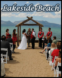 Lakeside Beach wedding venue in South Lake Tahoe