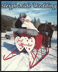 Sleigh ride winter weddings in Tahoe