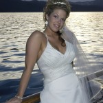 Sunset boat wedding