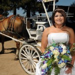 A casual pose by the carriage