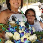 Bride and her daughter aboard the carriage