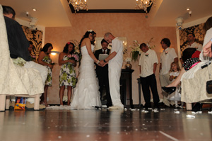 Ceremony taking place at a chapel in South Lake Tahoe