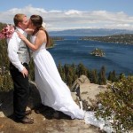 The first kiss takes place on the bluff of Emerald Bay