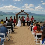 Ceremony in progress at Lakeside Beach