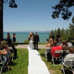 Proceeding down the aisle after the service