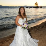 Posing for the photographer as the sun sets behind her