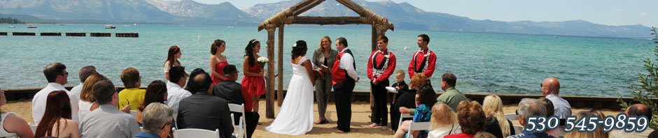 The wedding venue of Lakeside Beach in Lake Tahoe