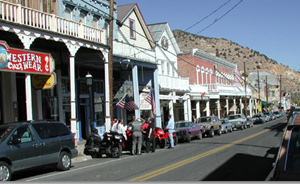 The historic ghost town of Virginia City