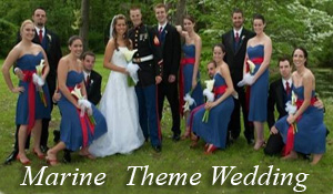 Marine wedding theme