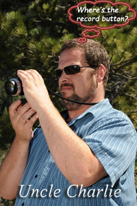 An amateur videographer filming the wedding