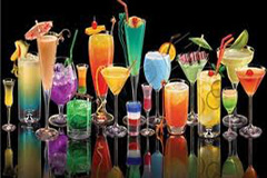 An array of servable cocktails