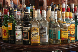 Display of premium liquors
