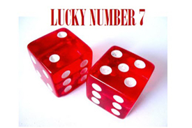 The number seven on the dice is considered lucky when gambling