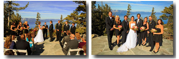 Wedding being performed on top of Heavenly Mountain