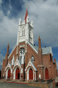 View of the exterior of the church