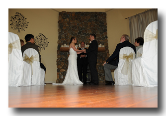 Ceremony occurring within the chapel