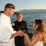 Exchanging the rings during the ceremony service