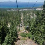 Elevated view of the lake as seen from the Heavenly gondola car