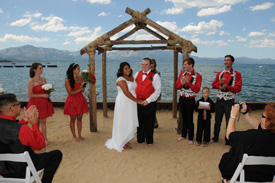 Celebrating their special day at Lakeside Beach