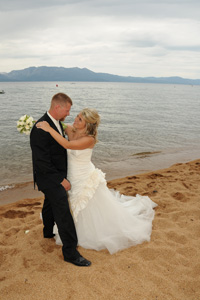 Bride displays her wedding ring