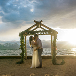 Scenic sunset view at a Lakeside Beach wedding